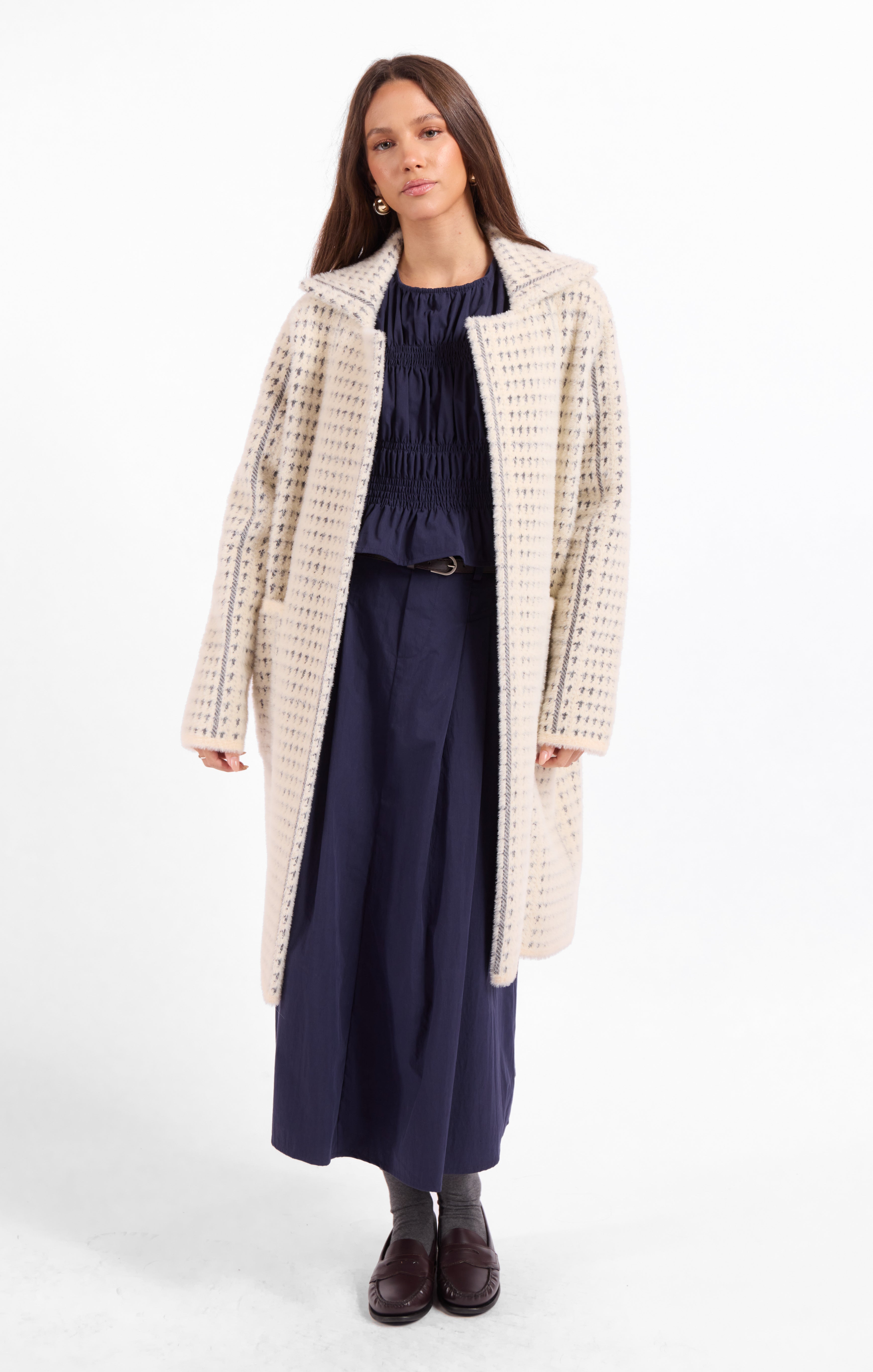 Marceau Houndstooth Coat