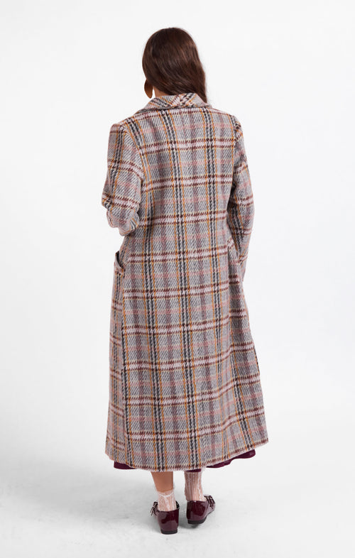 Flower Bed Plaid Coat