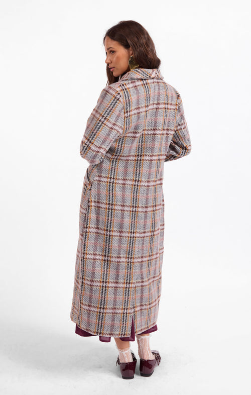 Flower Bed Plaid Coat