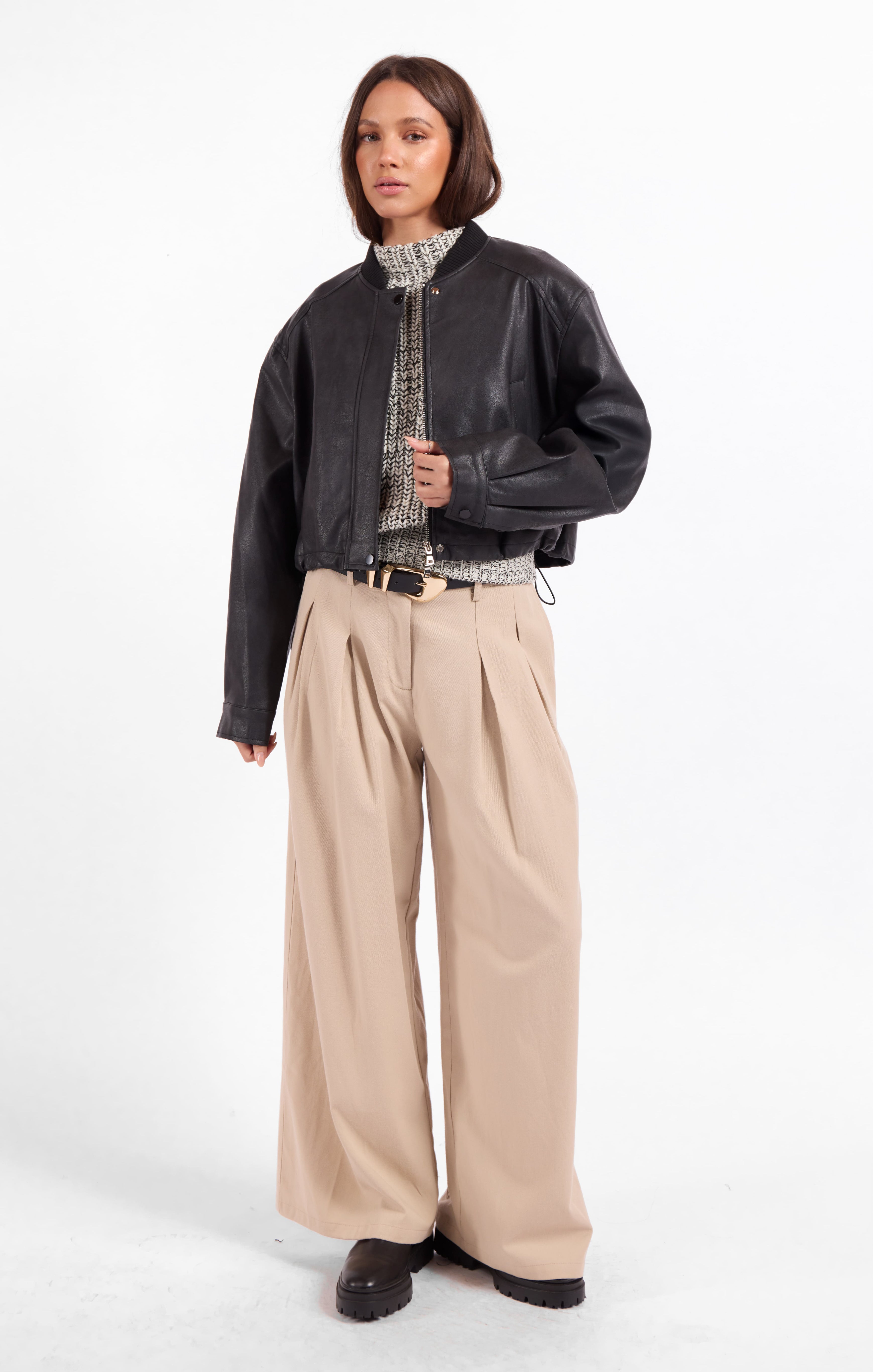 Academy Vegan Leather Bomber