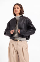 Academy Vegan Leather Bomber