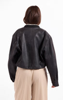 Academy Vegan Leather Bomber
