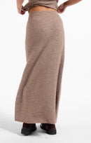 Brianna Maxi Skirt in Taupe - back crop view