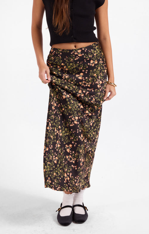 Urban Bloom Midi Skirt