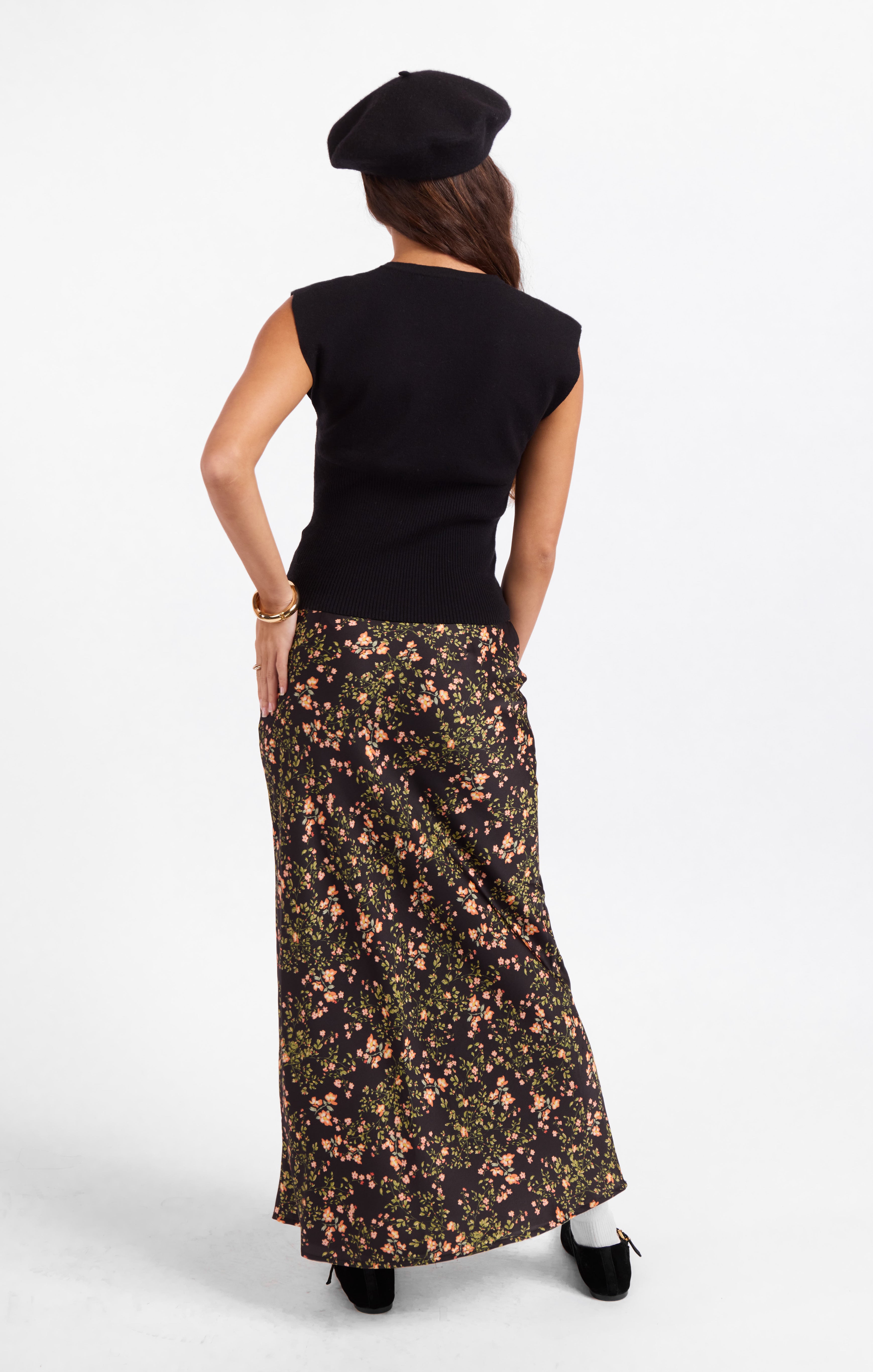Urban Bloom Midi Skirt