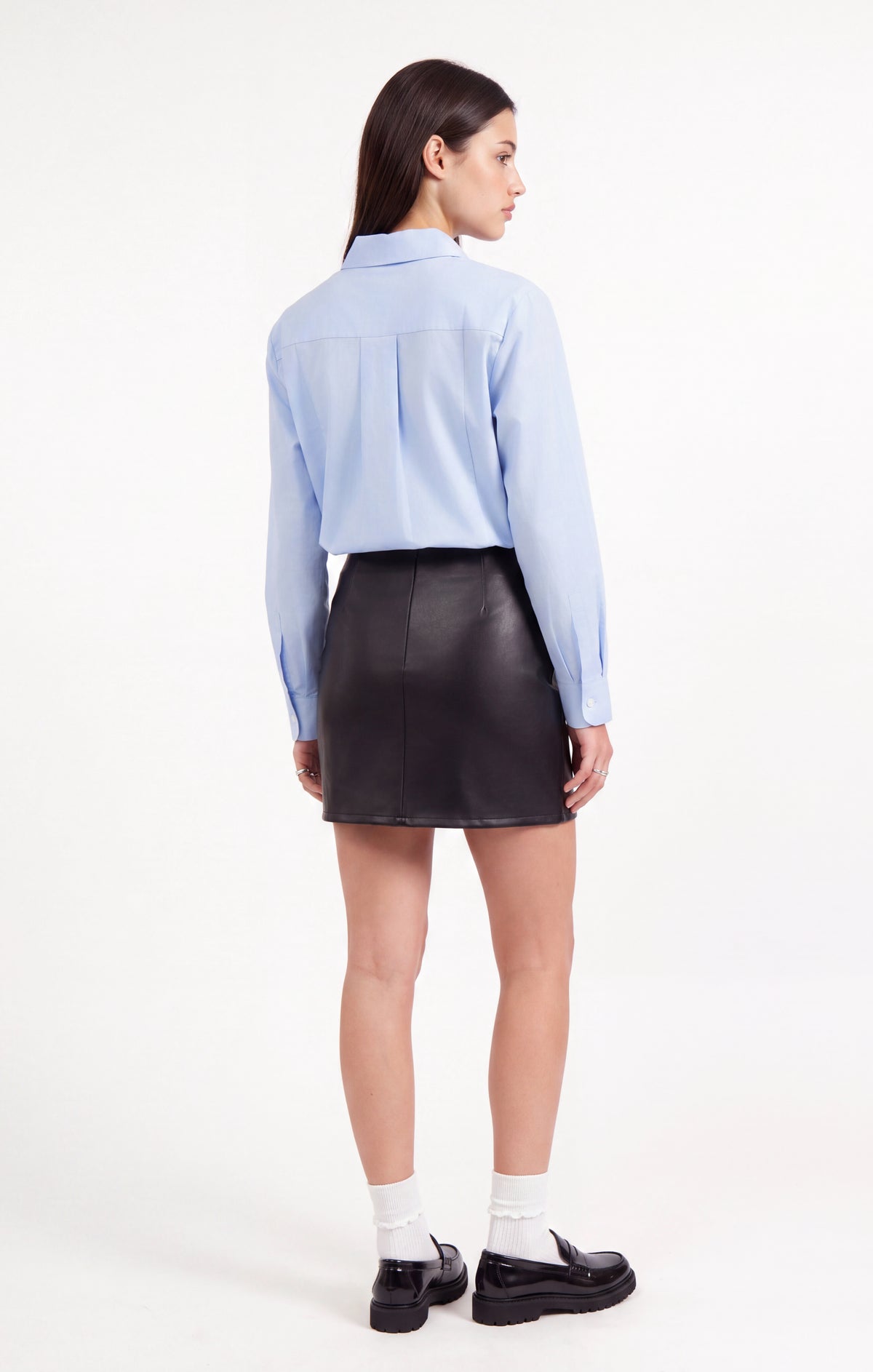 Academy Vegan Leather Mini Skirt