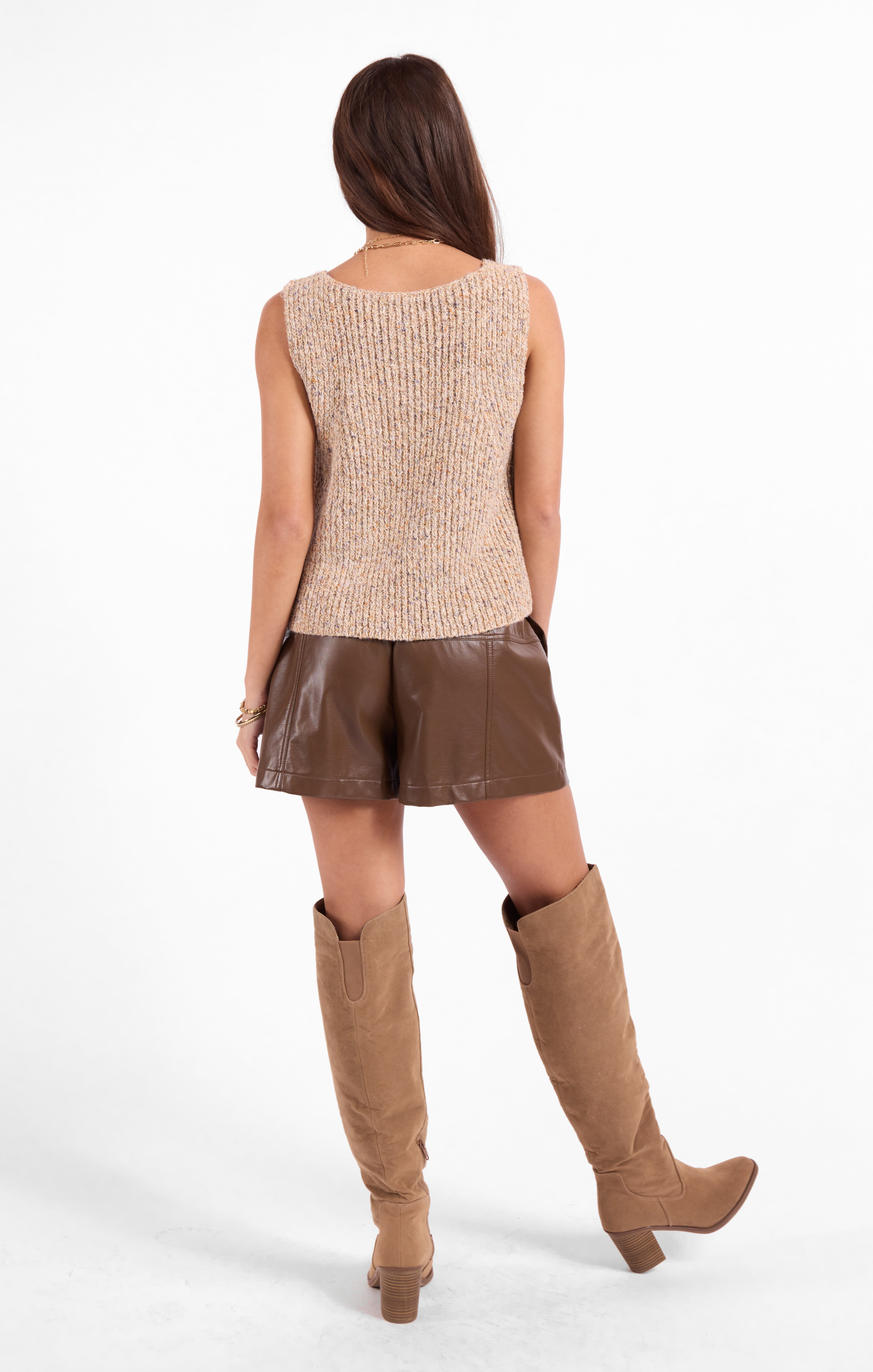 Ember Shorts in Brown - back view