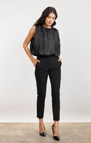 Amour Pleated Bubble Hem Top