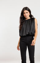 Amour Pleated Bubble Hem Top