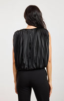Amour Pleated Bubble Hem Top