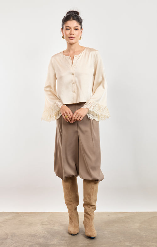 Darlin Lace Trim Blouse