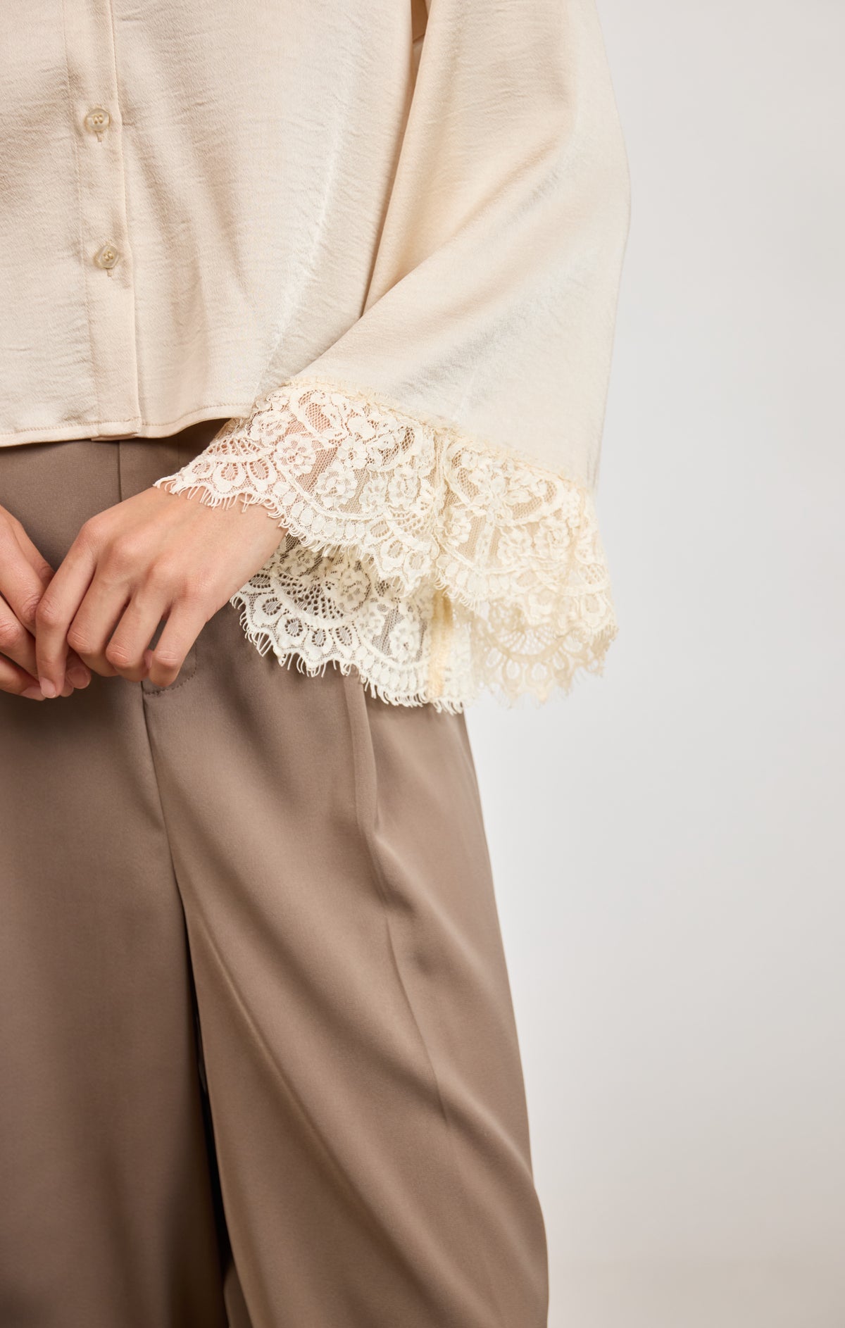 Darlin Lace Trim Blouse