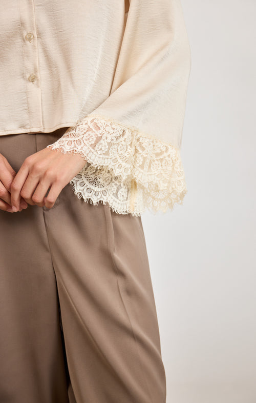 Darlin Lace Trim Blouse