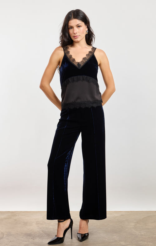 Cheryl Velvet Mix Top