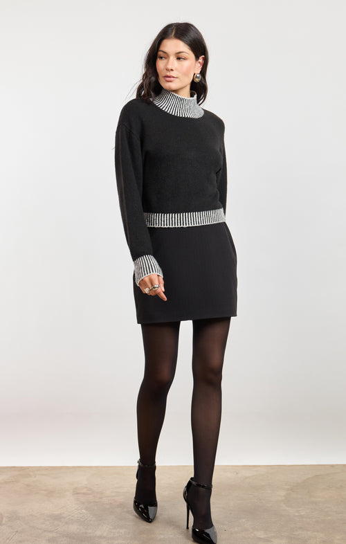 Stacey Contrast Rib Sweater