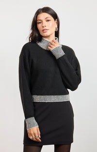 Stacey Contrast Rib Sweater