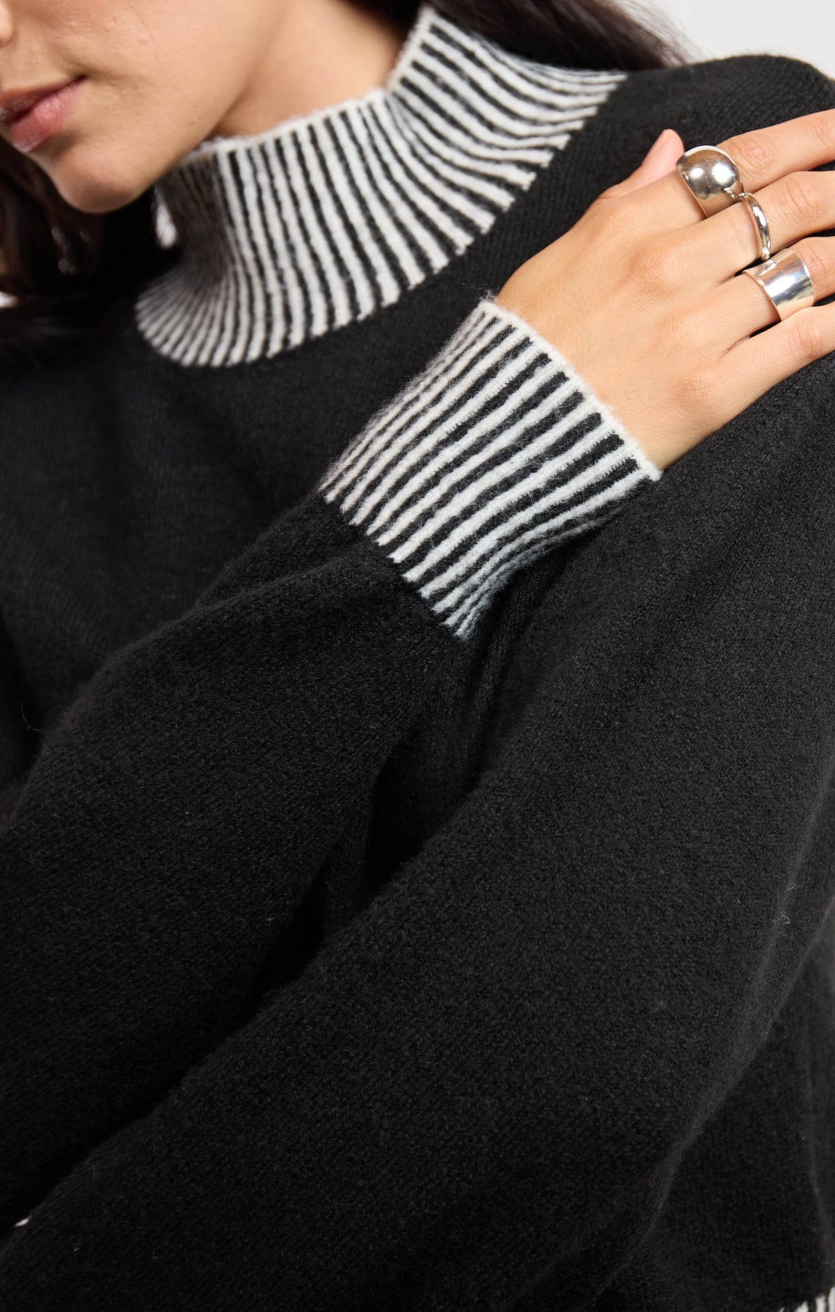 Stacey Contrast Rib Sweater