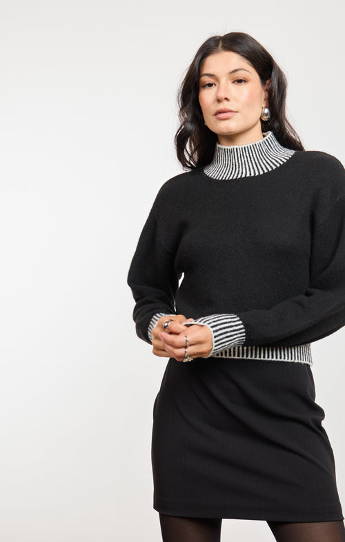 Stacey Contrast Rib Sweater