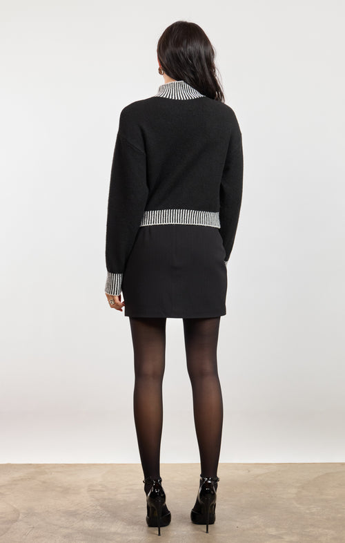 Stacey Contrast Rib Sweater