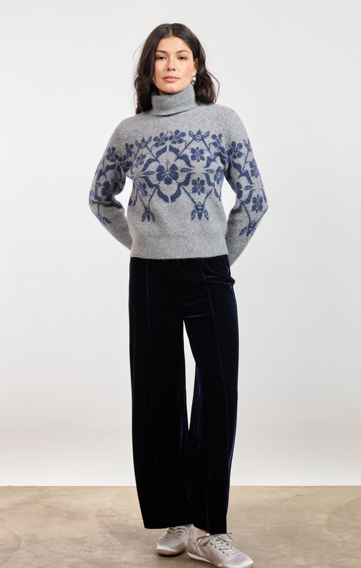 Provence Floral Jacquard Sweater