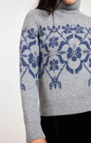 Provence Floral Jacquard Sweater
