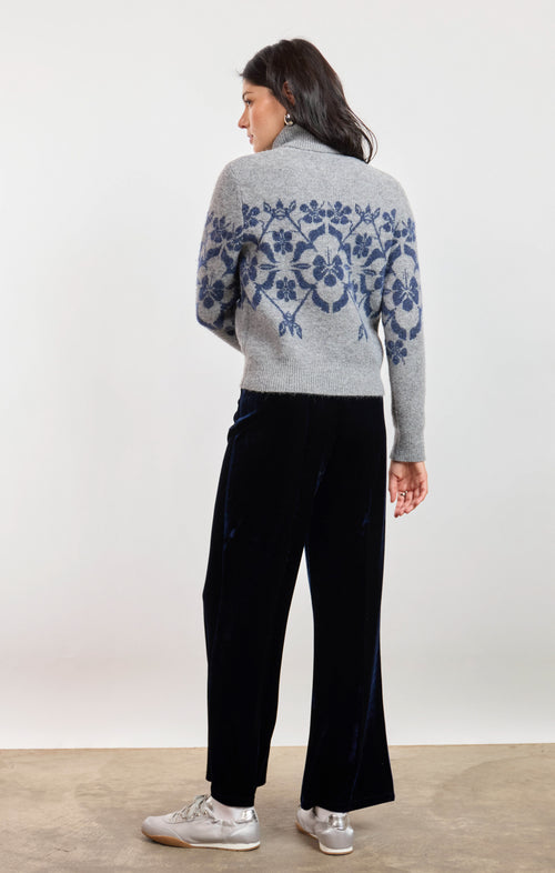 Provence Floral Jacquard Sweater