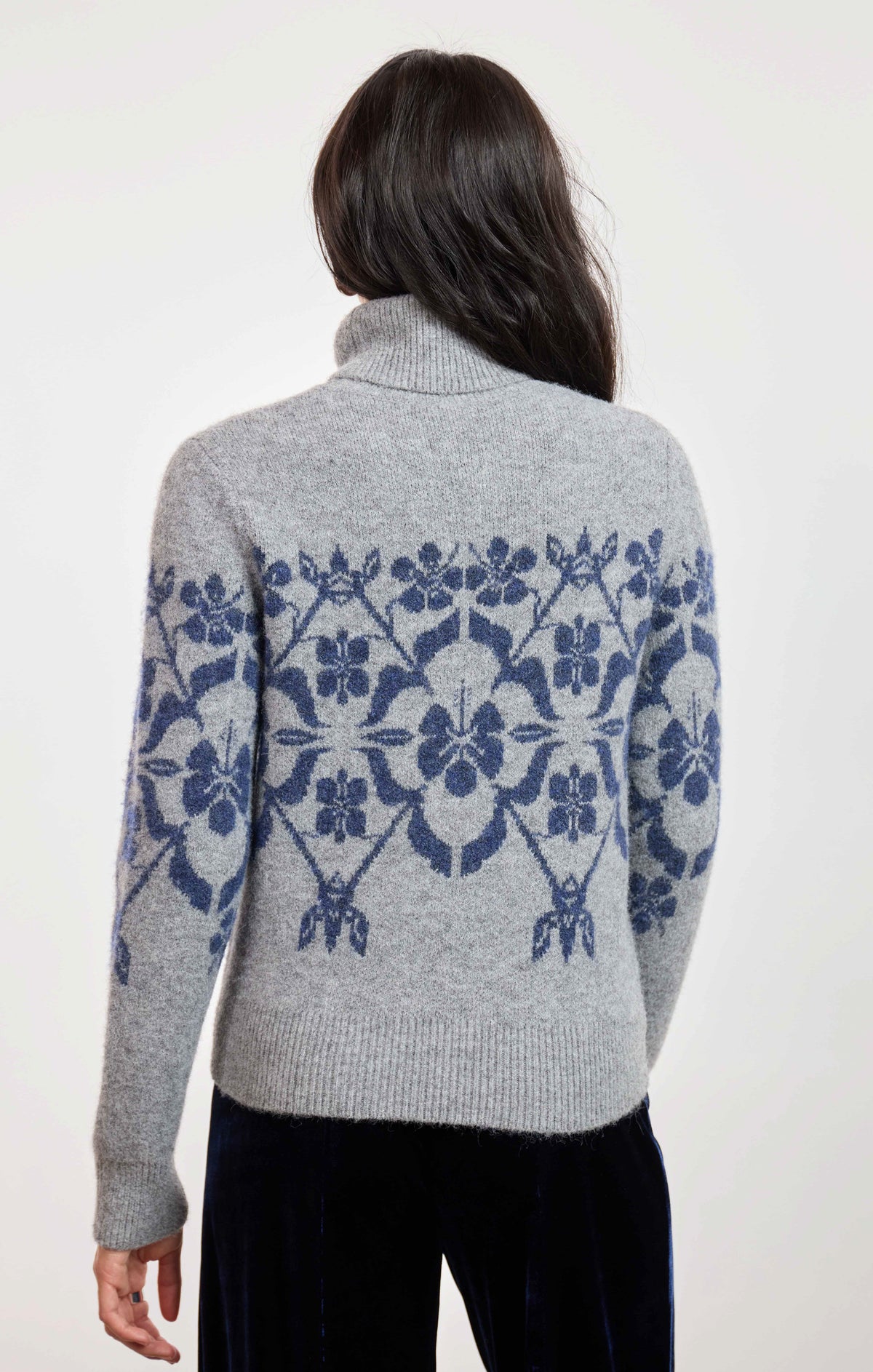 Provence Floral Jacquard Sweater