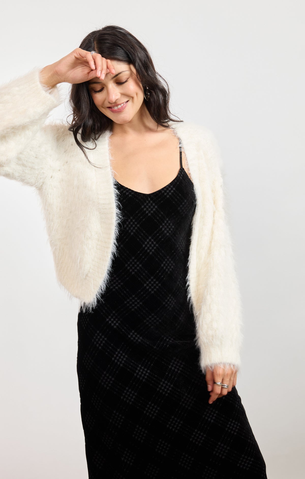 Brandy Feather Cardigan