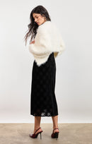 Brandy Feather Cardigan