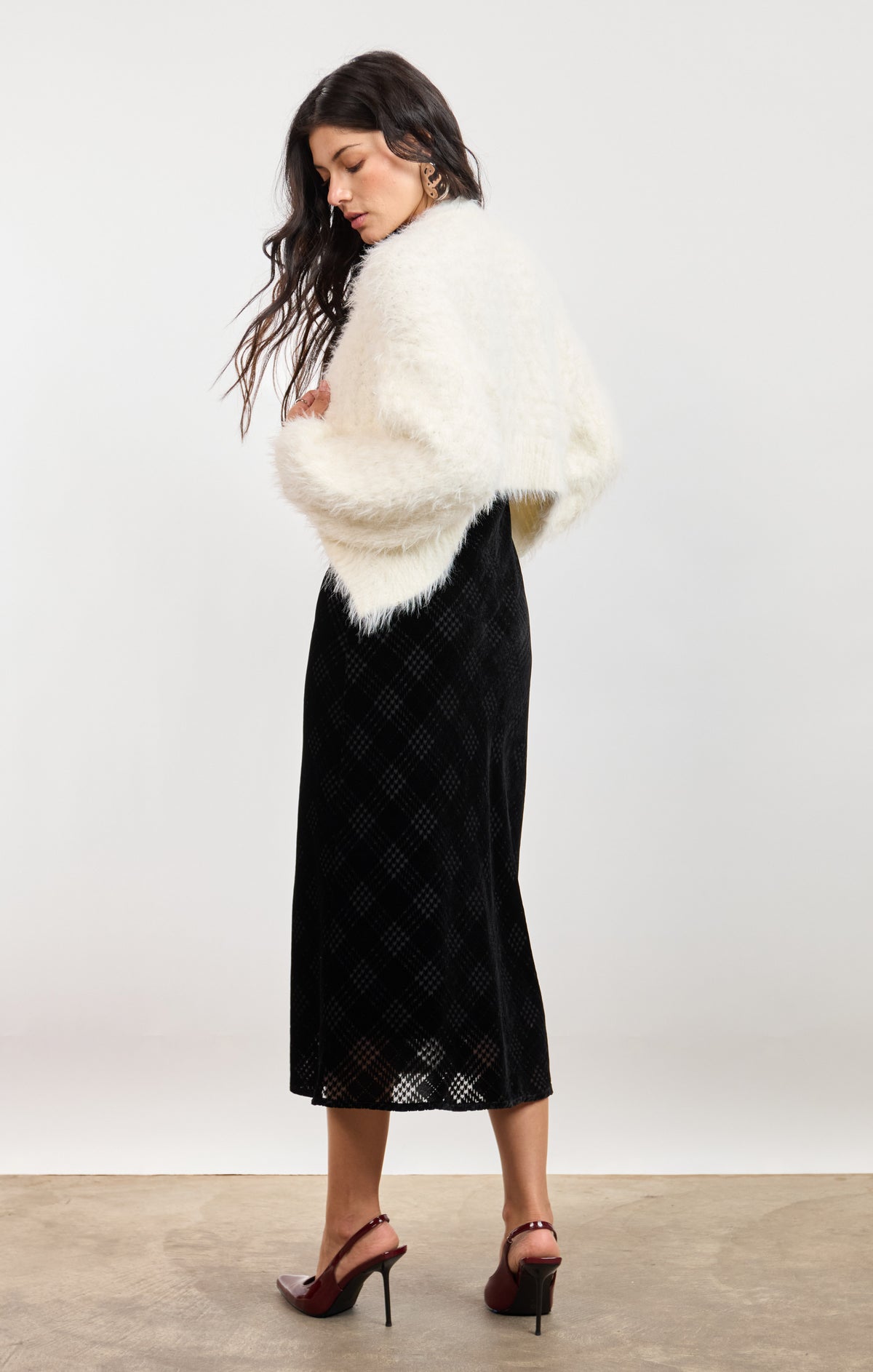 Brandy Feather Cardigan
