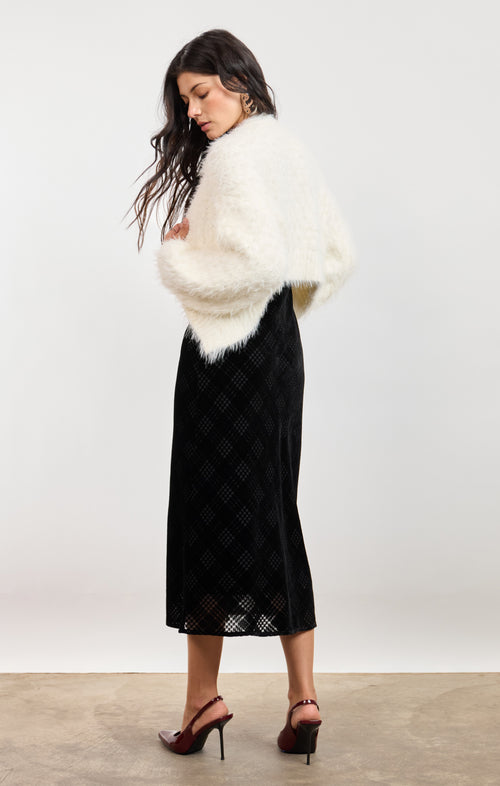 Brandy Feather Cardigan