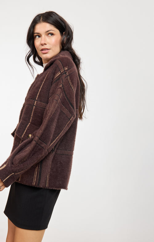 Lola Plaid Sweater Jacket