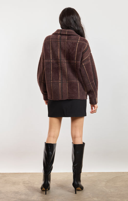 Lola Plaid Sweater Jacket