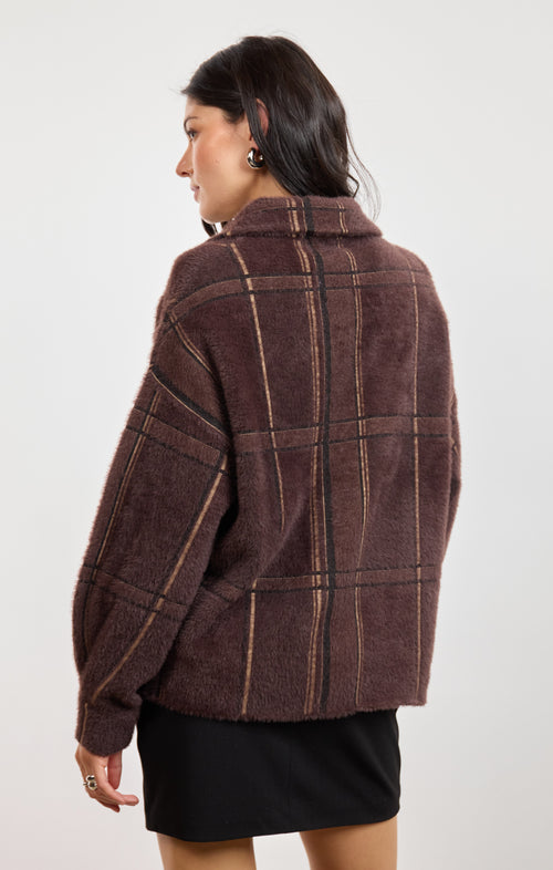 Lola Plaid Sweater Jacket